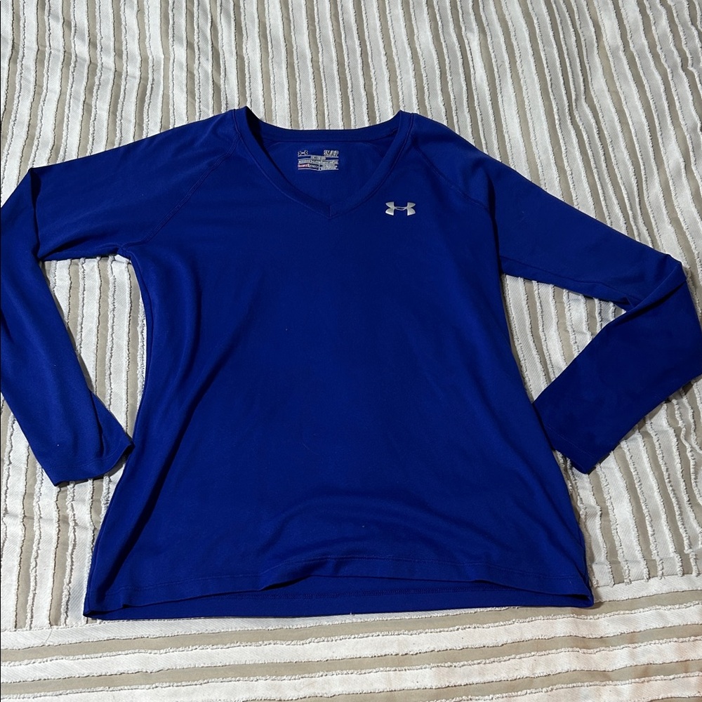 Under Armour Royal Blue V-Neck Long Sleeve